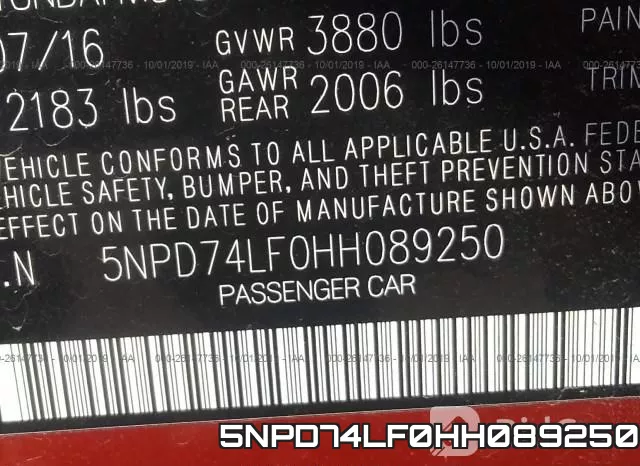 5NPD74LF0HH089250 фото 10