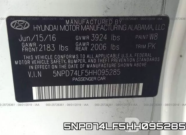 5NPD74LF5HH095285 фото 9