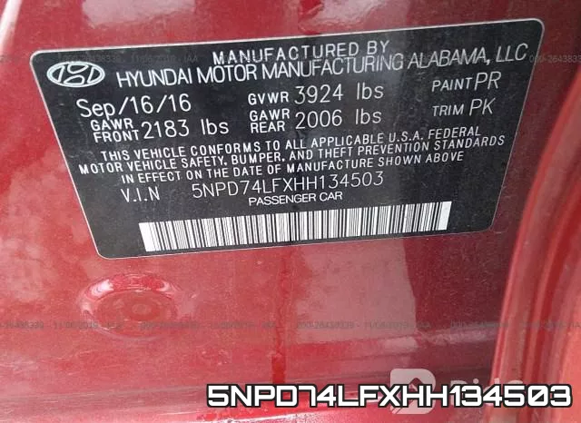 5NPD74LFXHH134503 фото 10