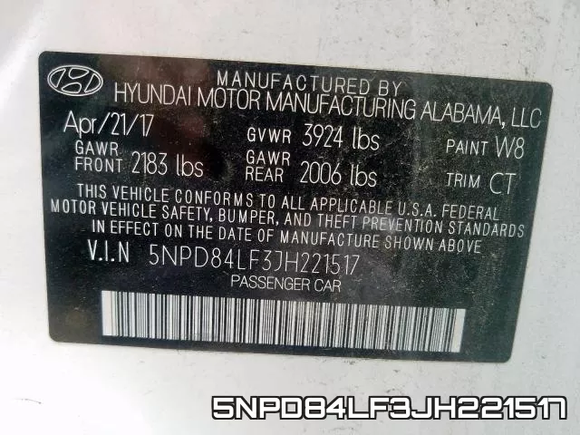 5NPD84LF3JH221517 фото 2