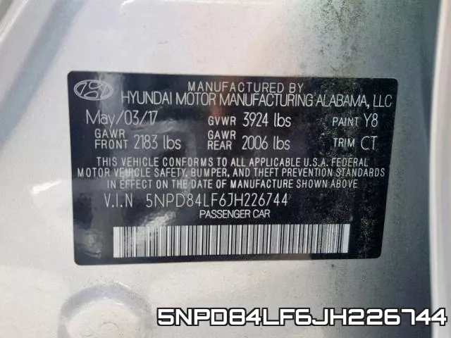 5NPD84LF6JH226744 фото 2