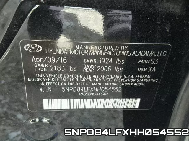 5NPD84LFXHH054552 фото 2