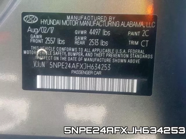 5NPE24AFXJH634253 фото 2