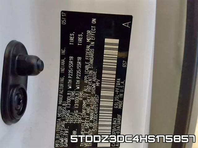 5TDDZ3DC4HS175857 фото 2