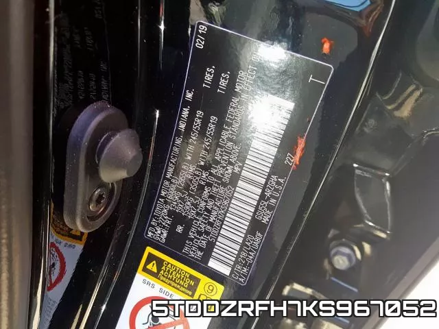 5TDDZRFH7KS967052 фото 2