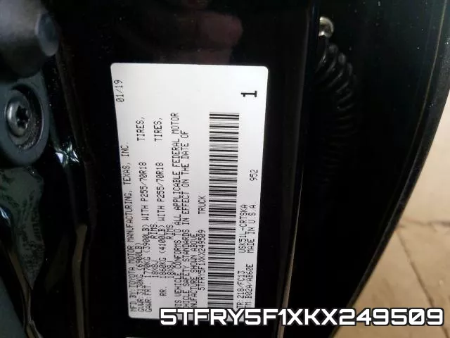 5TFRY5F1XKX249509 фото 2