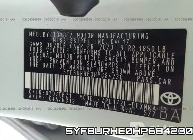 5YFBURHE0HP684230 фото 4