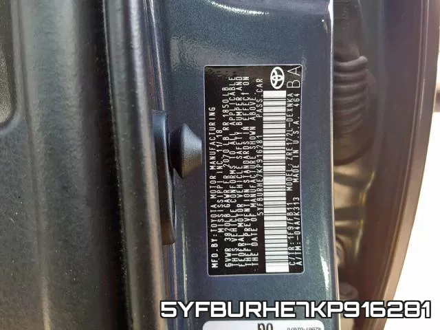 5YFBURHE7KP916281 фото 2