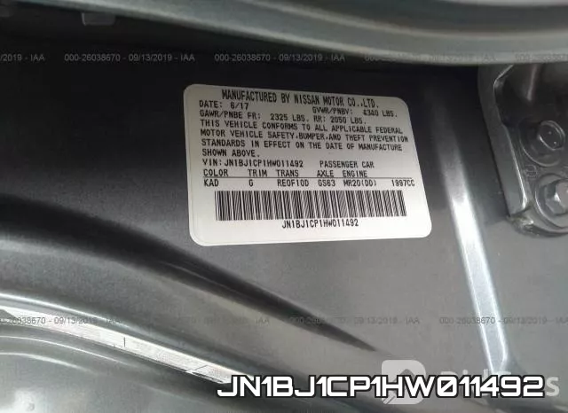 JN1BJ1CP1HW011492 фото 10