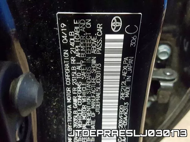 JTDEPRAE5LJ030173 фото 2