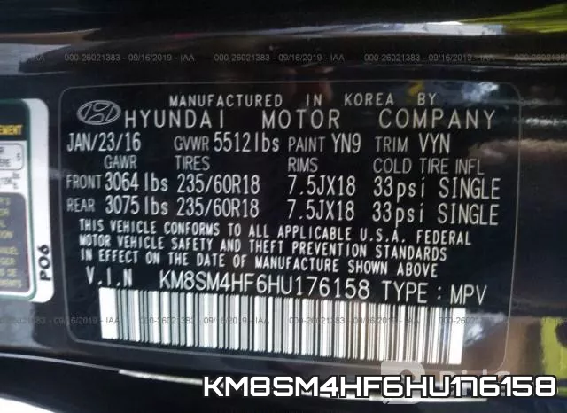KM8SM4HF6HU176158 фото 10