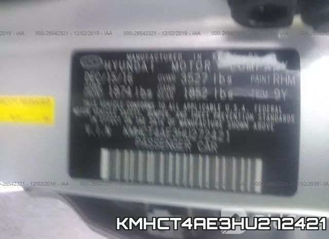 KMHCT4AE3HU272421 фото 9