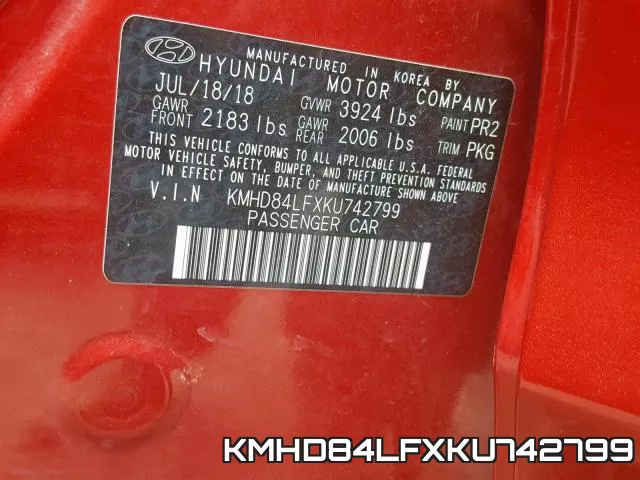 KMHD84LFXKU742799 фото 2
