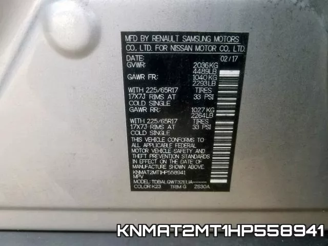 KNMAT2MT1HP558941 фото 2