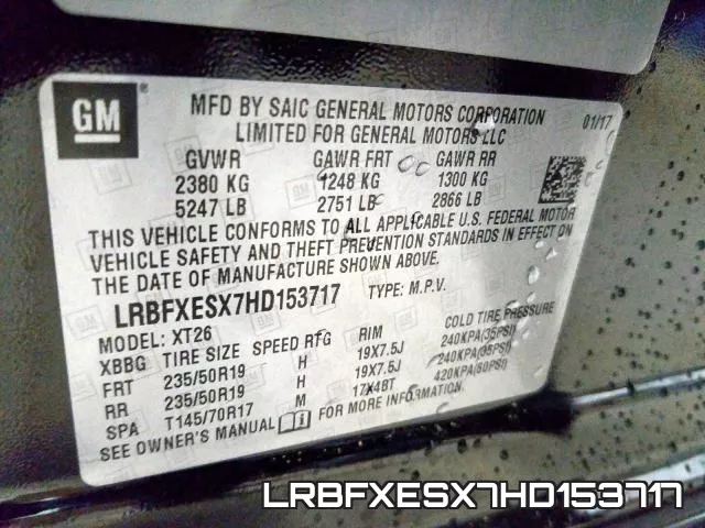 LRBFXESX7HD153717 фото 2