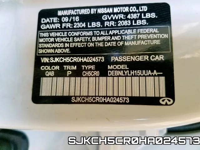 SJKCH5CR0HA024573 фото 2