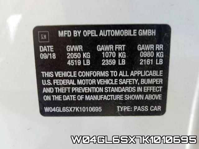 W04GL6SX7K1010695 фото 2