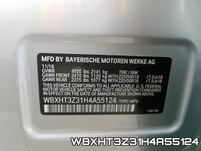 WBXHT3Z31H4A55124 фото 2