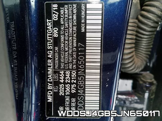 WDDSJ4GB5JN650117 фото 2