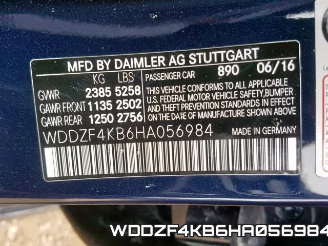 WDDZF4KB6HA056984 фото 2