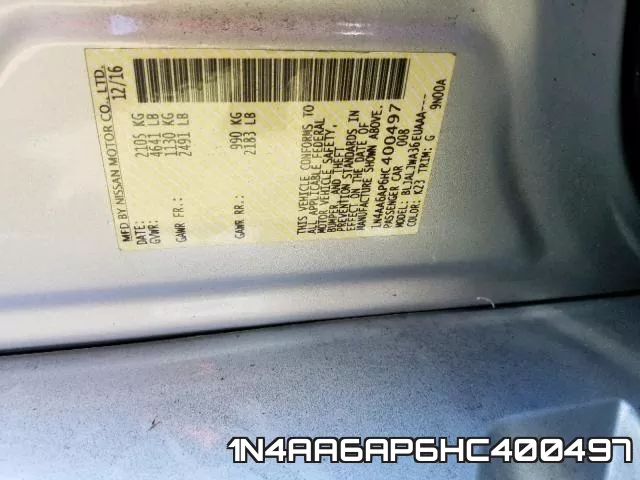 1N4AA6AP6HC400497 фото 2