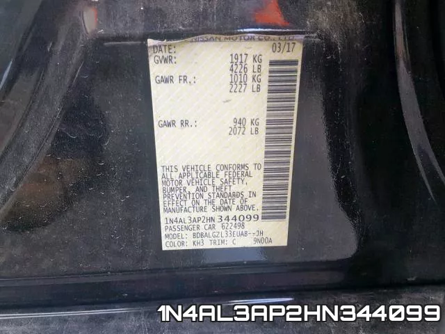 1N4AL3AP2HN344099 фото 2