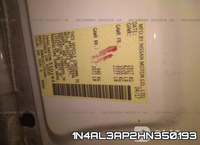 1N4AL3AP2HN350193 фото 10