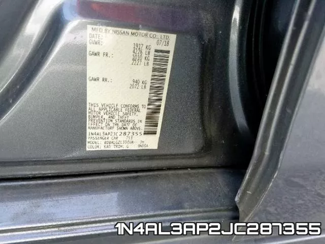 1N4AL3AP2JC287355 фото 2