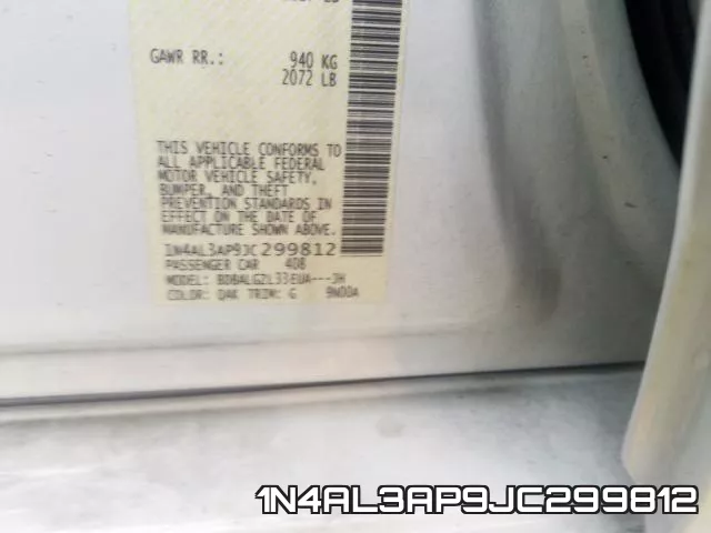 1N4AL3AP9JC299812 фото 2