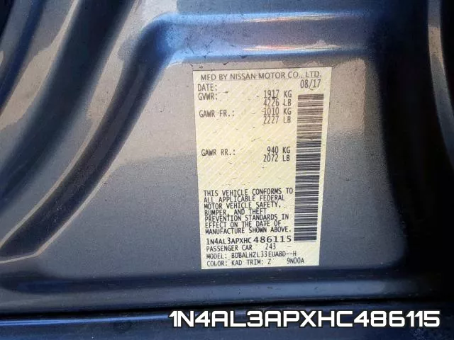 1N4AL3APXHC486115 фото 2