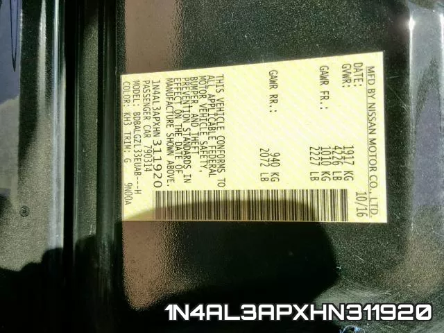 1N4AL3APXHN311920 фото 2
