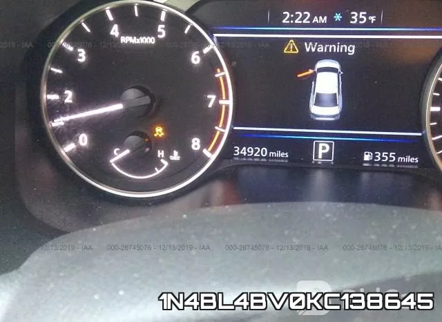 1N4BL4BV0KC138645 фото 8