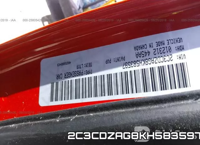 2C3CDZAG8KH583597 фото 10