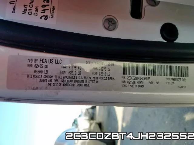 2C3CDZBT4JH232552 фото 2