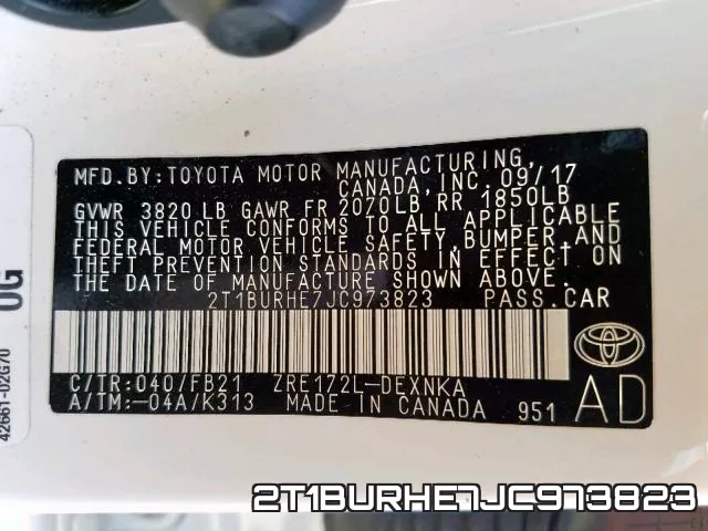 2T1BURHE7JC973823 фото 2