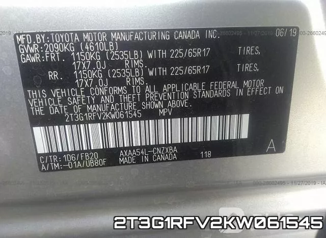 2T3G1RFV2KW061545 фото 10