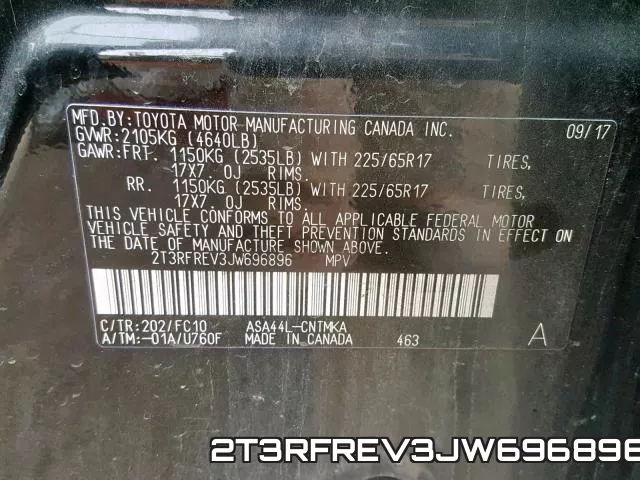 2T3RFREV3JW696896 фото 2