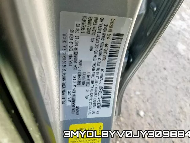 3MYDLBYV0JY309884 фото 2