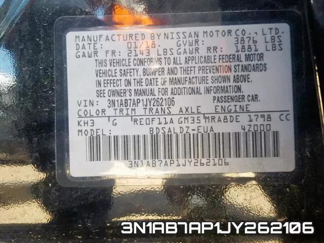 3N1AB7AP1JY262106 фото 2