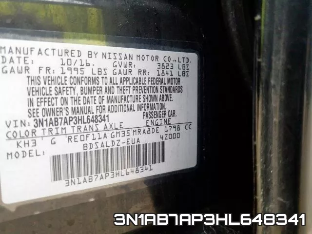 3N1AB7AP3HL648341 фото 2