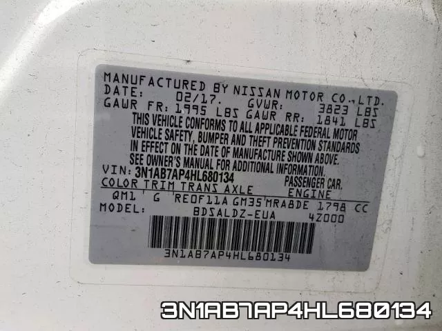 3N1AB7AP4HL680134 фото 2