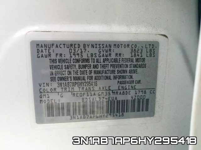 3N1AB7AP6HY295418 фото 2
