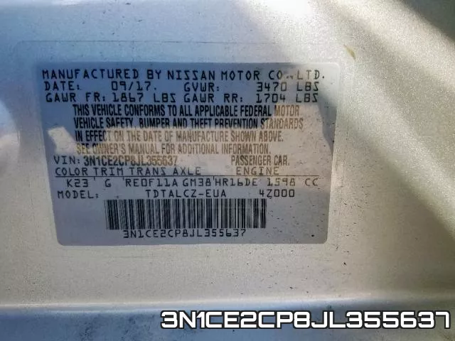 3N1CE2CP8JL355637 фото 2