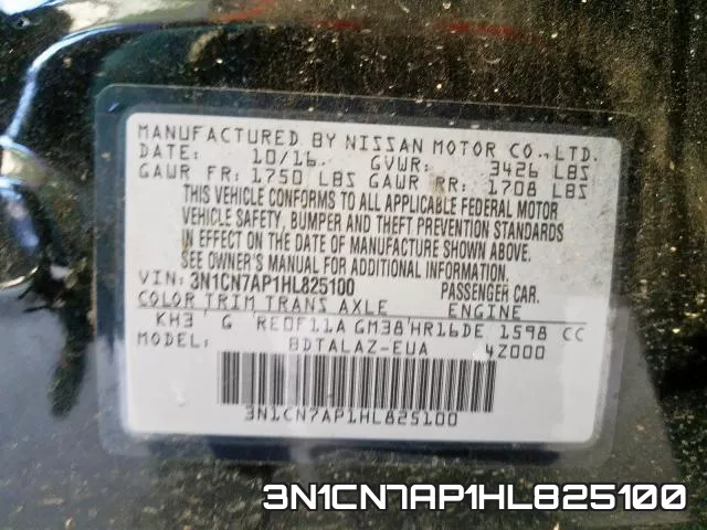 3N1CN7AP1HL825100 фото 2