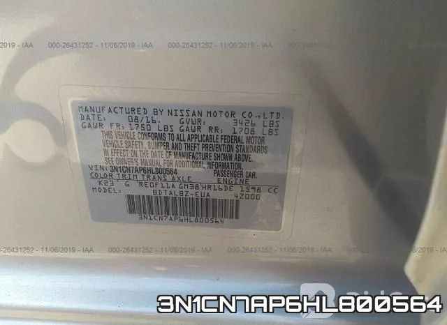 3N1CN7AP6HL800564 фото 9