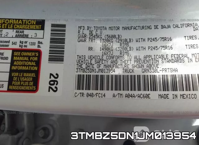 3TMBZ5DN1JM013954 фото 9