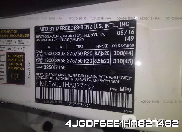 4JGDF6EE1HA827482 фото 10