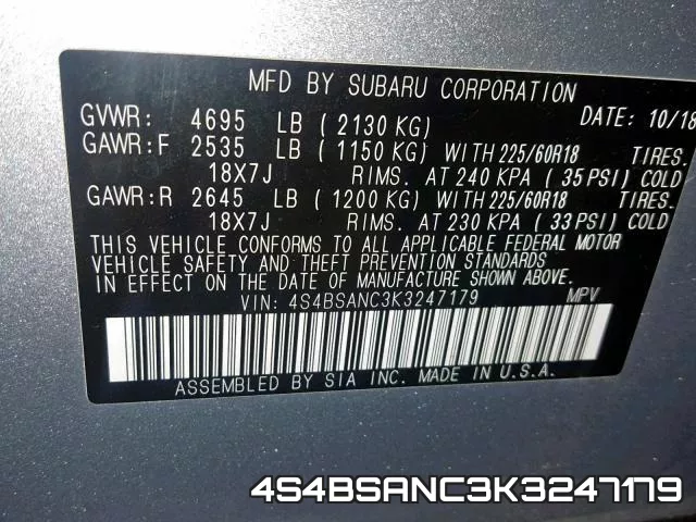 4S4BSANC3K3247179 фото 2