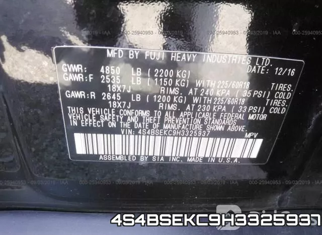 4S4BSEKC9H3325937 фото 10