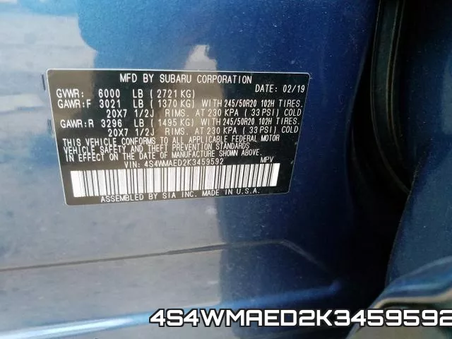4S4WMAED2K3459592 фото 2